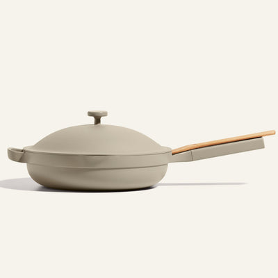 Beige Large non toxic ceramic nonstick always pan