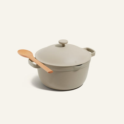 Beige perfect pot non toxic nonstick dutch oven