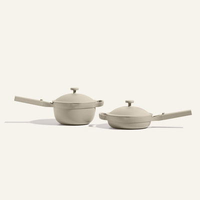 beige mini perfect pot and mini non toxic ceramic nonstick always pan